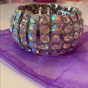 Jewelry - Rhinestone Crystal Cuff Bracelet EUC Jewelry - Rhinestone Crystal Cuff Bracelet EUC